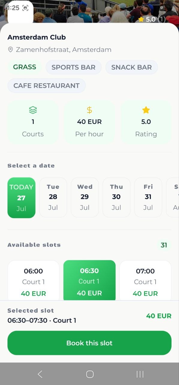 The live court grid on your phone
